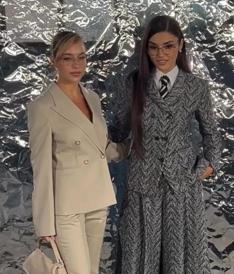 Hande Erçelden Milano kombini Moda haftasına katıldı: Farklı tarzı dikkatleri çekti